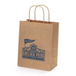 Natural kraft paper shopping bags printed with 1 color