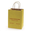 Mellow Yellow shadow stripe paper shopping bags printed with 1 color
