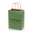 Apple green shadoe stripe paper shopper printed with 1 color