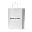 White kraft paper shopping bag printed with 1 colors