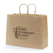 Oatmeal kraft paper shopping bag printed with 1 color on 1 side